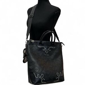 Ed Hardy Black Studded Tote Bag